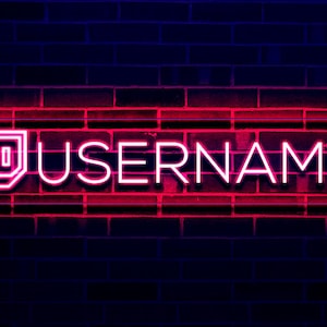 Custom Twitch username neon sign, Twitch neon light, Custom gamer tag, neon led sign for instagram tiktok youtube, Gaming decoration
