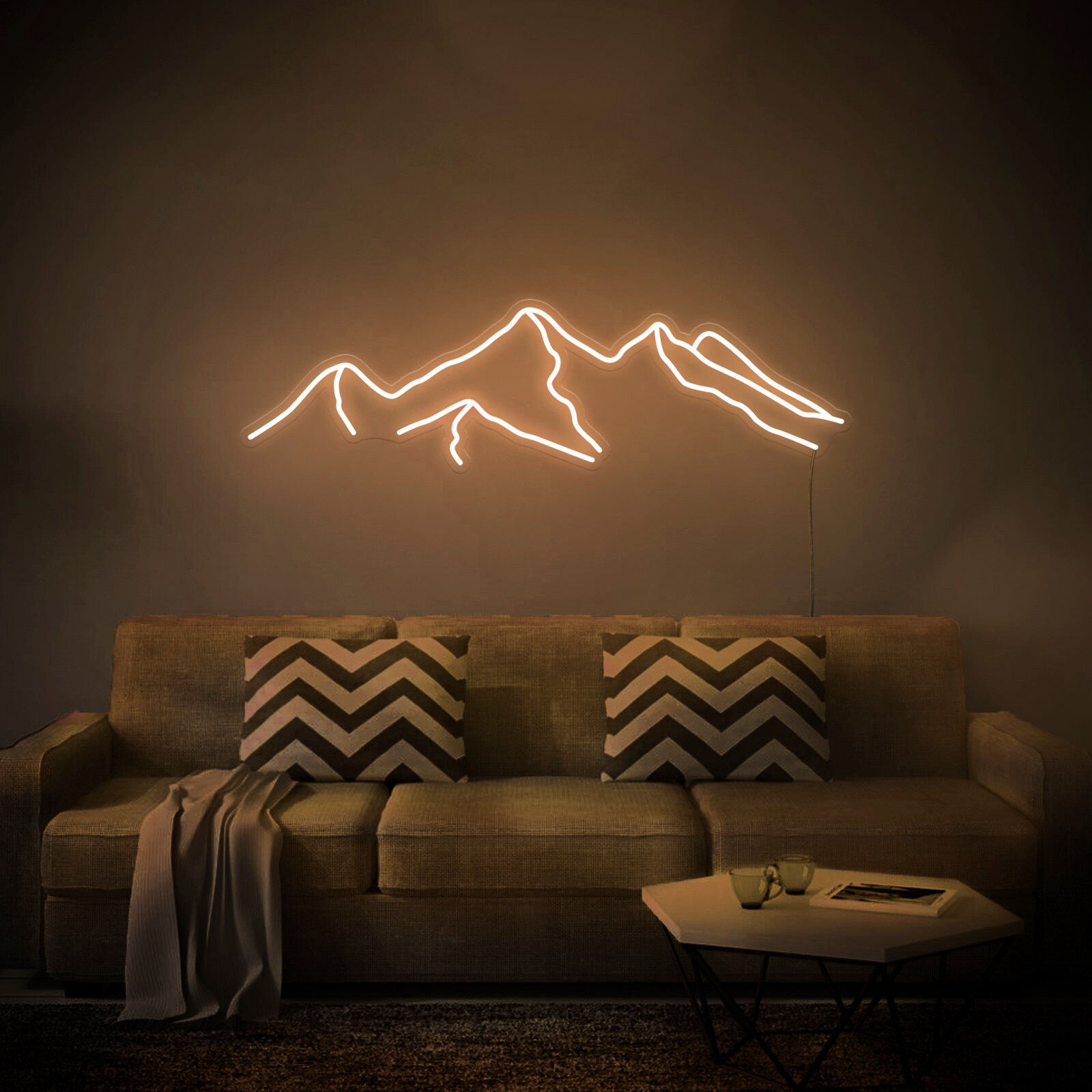 Mountains - LED Neon Sign, Wall Decor, Wall Sign, Neon Lights