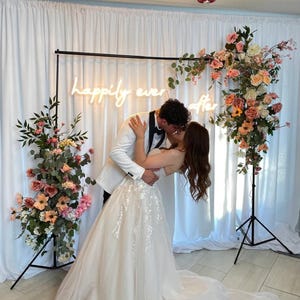Decoração de néon, letreiro de néon personalizado para casamento, cenário de casamento, letreiro de néon de luz de casamento personalizado, letreiro de casamento personalizado, letreiro de néon para casamento