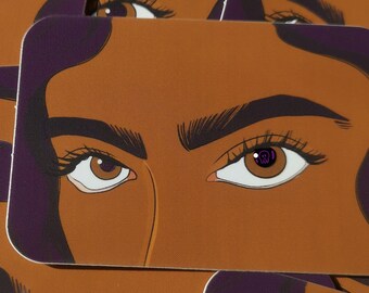 Poison Skull eyes comic panel | vinyl and holographic | laptop sticker | phone sticker | Eyes