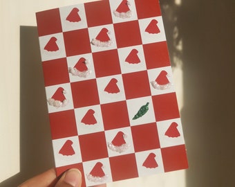 Spicy Santa Christmas card | Festive Greetings Card | Blank handmade card | Fun card | colourful cute illustrated holiday card