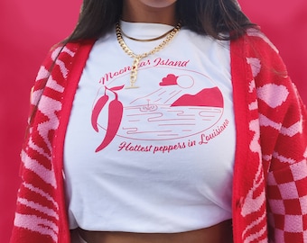Spooky season tiny skeleton detail tee | graphic t-shirt | chilli | red screenprinted | unisex t-shirt | halloween t-shirt