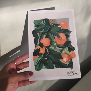 Oranges print kitchen print summer illustration fruits citrus holiday illustration print image 2