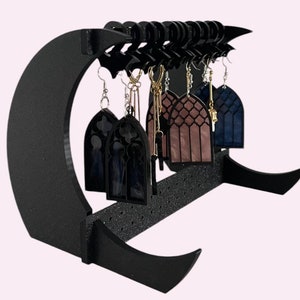Moon Earring Holder Stand, Moon Celestial Earring Wardrobe, Jewellery Organisation Stand, Storage Jewellery Earrings, Mini Earring Hanger