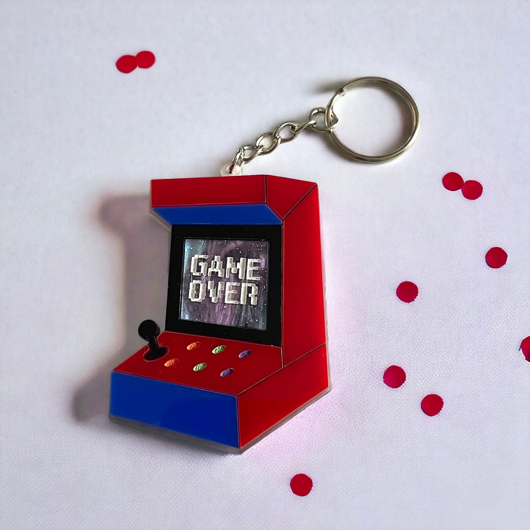 Retro 80s Arcade Keychain, Gamer Gift Etsy