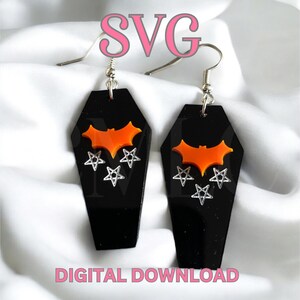 Halloween Earrings SVG File, Glowforge Laser SVG File Acrylic Jewellery Earrings, Acrylic Earrings svg cut file