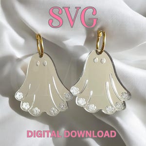 Halloween Earrings SVG File, Glowforge Laser SVG File Acrylic Jewellery Earrings, Acrylic Earrings svg cut file