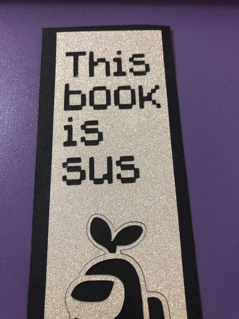 among us bookmark gamer bookmark card bookmark glitter etsy