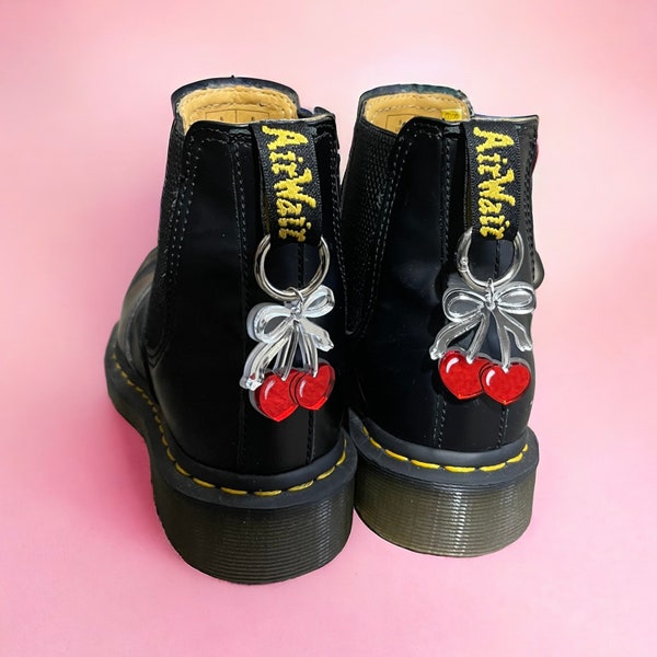 Coquette Cherry Bow Boot Charms