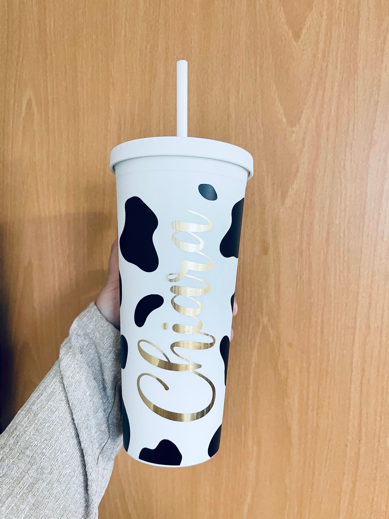 Cow print cup cow print reusable cup reusable tumbler 22oz Etsy