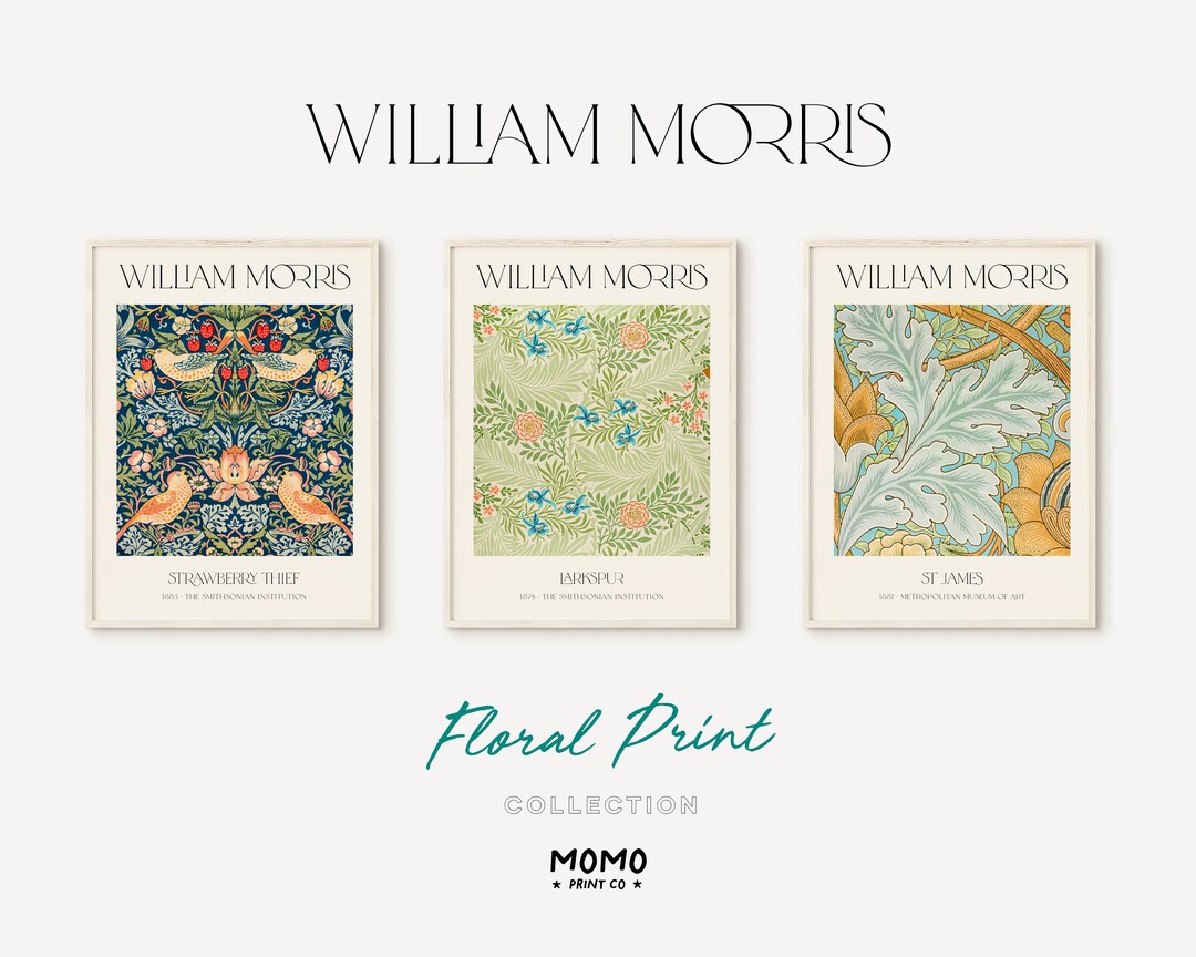 Set of 3 William Morris, Floral Print Set, Art Nouveau, Gallery Wall ...