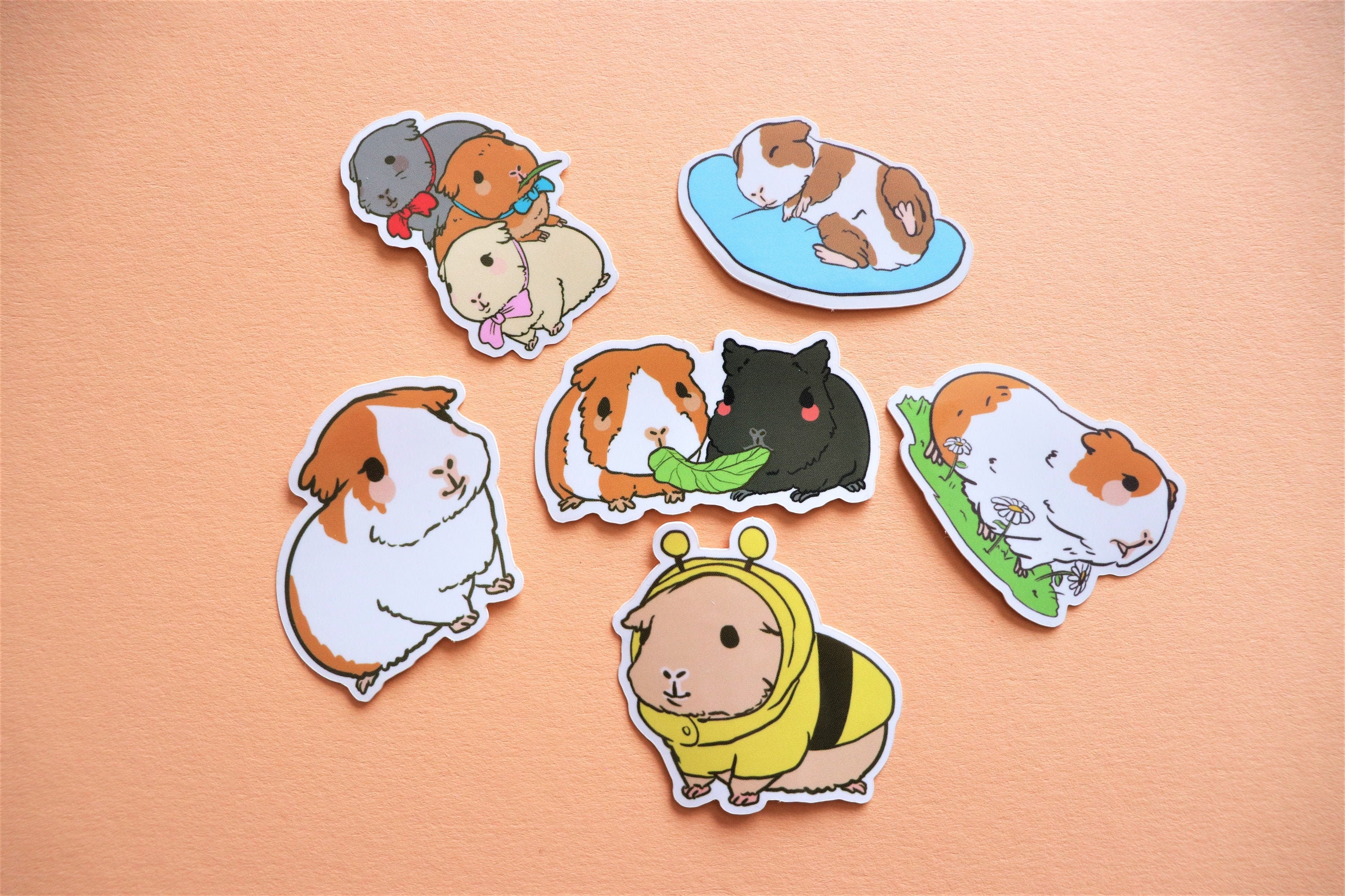 Guinea Pig Planner Stickers Guinea Pig Stationery Guinea Pig Stickers Vinyl Stickers for Journals and Scrapbooking