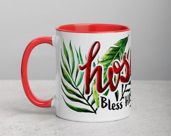 osanna!- tazza accento, tazza scrittura, pasqua, Pasqua, Domenica delle Palme