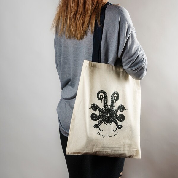 Tote bag poulpe