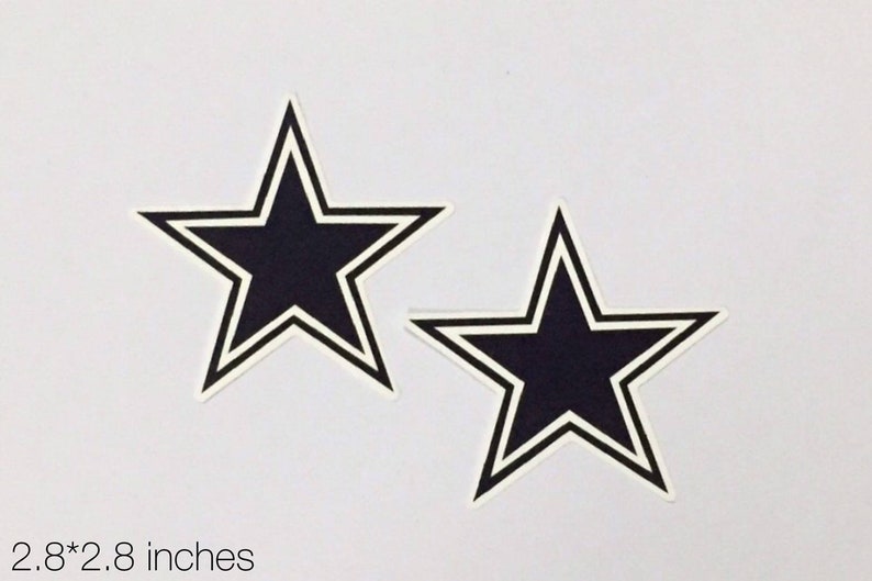 2 Pcs. Dallas Cowboys Star Decal Car Truck Vinyl Sticker Wall Etsy