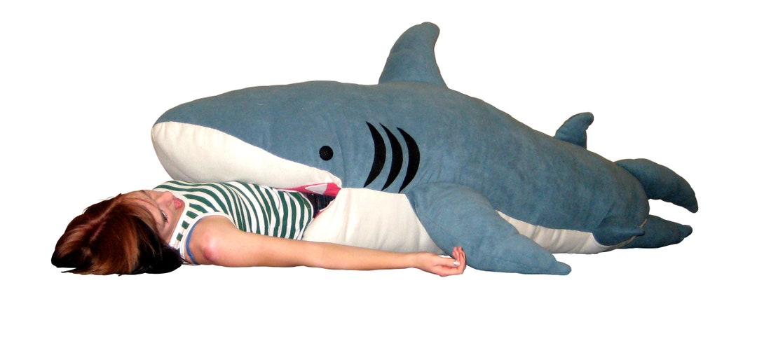 Original Stuffed Chumbuddy Super Size Shark Sleeping Bag Over 6.5 Feet Long  Perfect Gift 