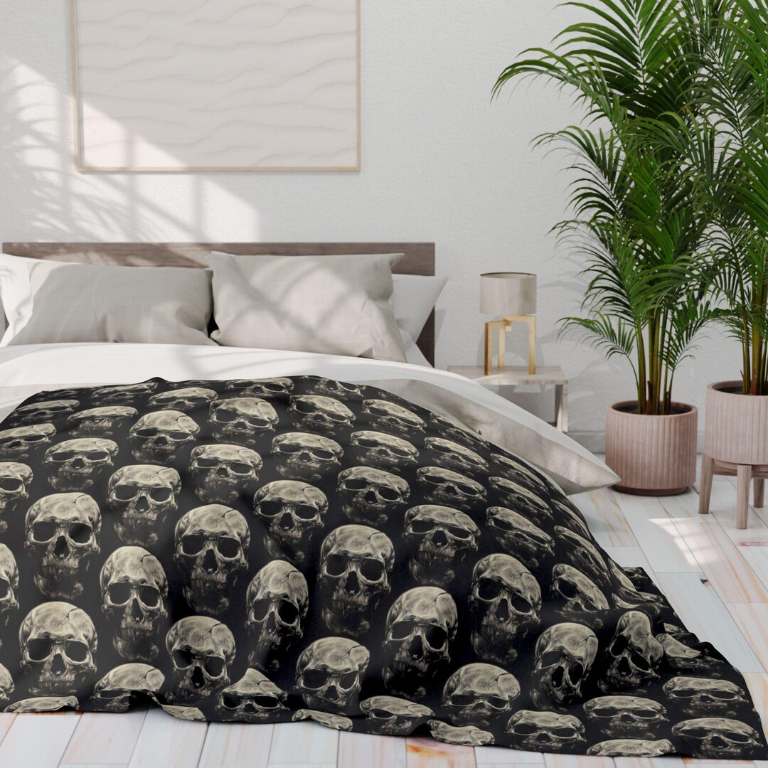 Catacombs Skulls Perksofinsomnia Pattern Arctic Fleece Blanket - Etsy