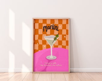 Espresso Martini Cocktail Wall Art Print, Wine Print, Vintage Art, Retro Print, Kitchen Print, Bar Poster, Cocktail Gift, Cocktail Poster