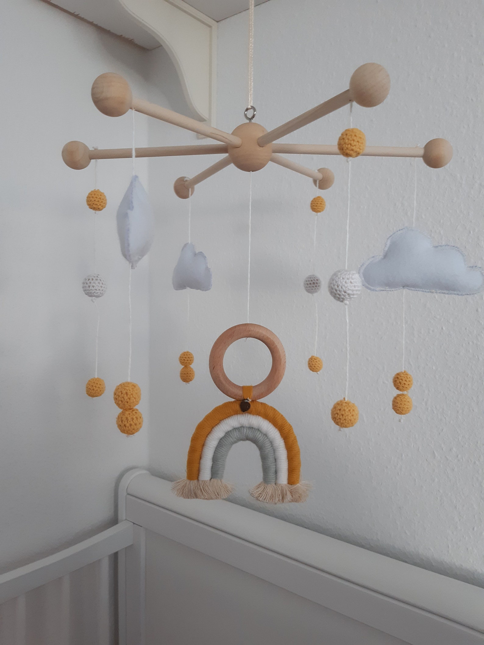 Mobile Regenbogen Mobile Regenbogen Makramee Boho Baby Deko Etsy.de