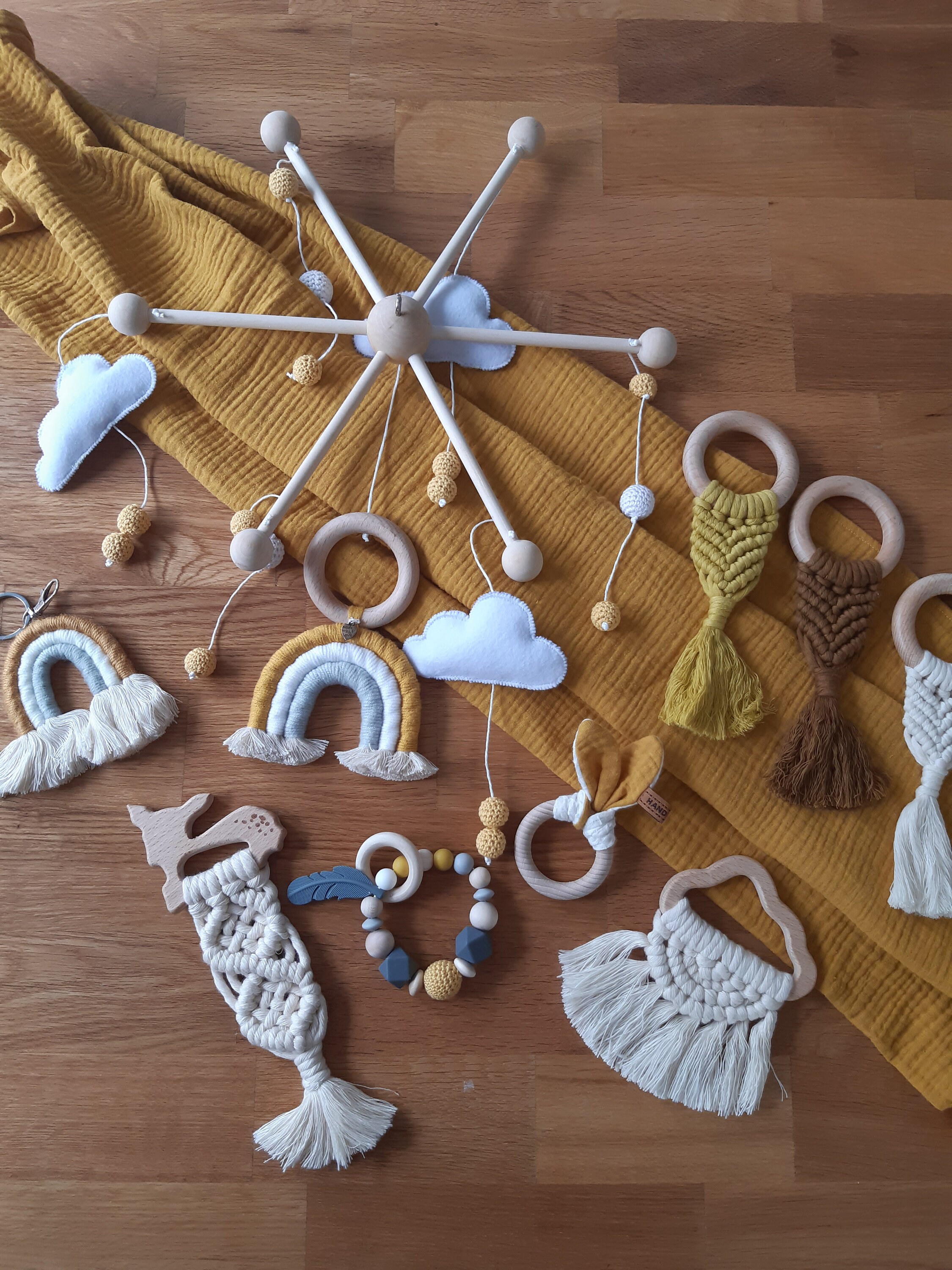 Mobile Regenbogen Mobile Regenbogen Makramee Boho Baby Deko Etsy.de