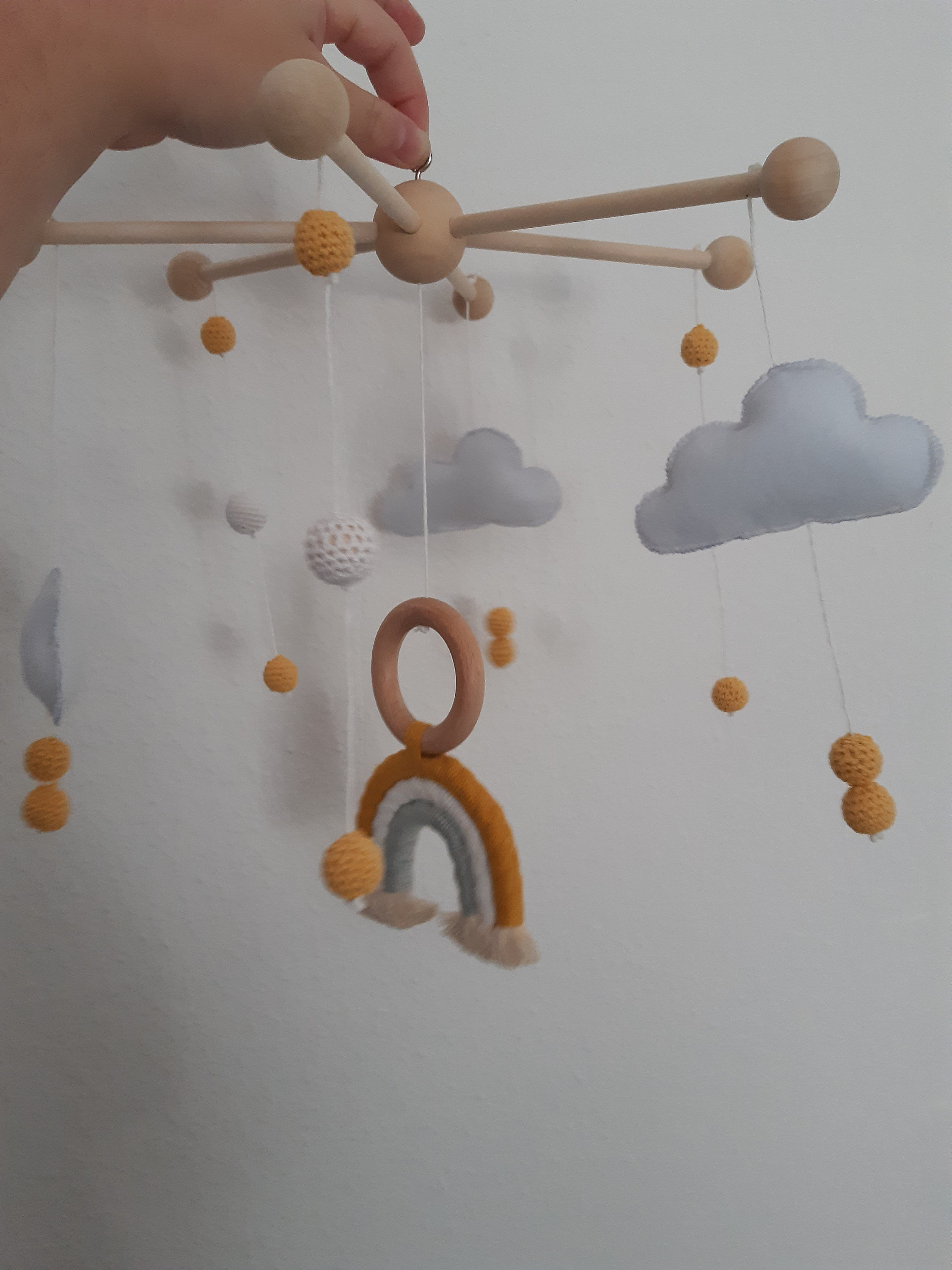 Mobile Regenbogen Mobile Regenbogen Makramee Boho Baby Deko Etsy.de