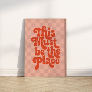 This Must Be Place LYRICS QUOTE Poster For Song Lover – Printable Vintage Band Talking Head Wall Art