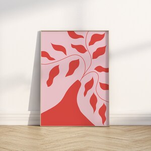 Flower in Vase Print Retro | Digital Art Download | Home Decor | Flower Wall Art | Florist Gift  | Interior | Abstract