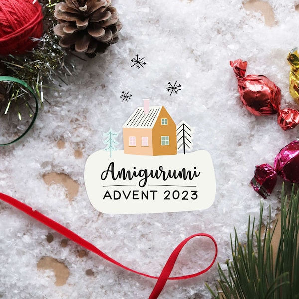 Amigurumi Advent 2023 MCAL - EBook complet - ARTICLE NUMÉRIQUE - 24 mini patrons amigurumi + Maison en pain d'épices + guide des points au crochet