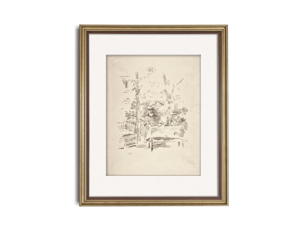 Antique Victorian Art Sketch, Vintage Printable Artwork, Whimsical ...