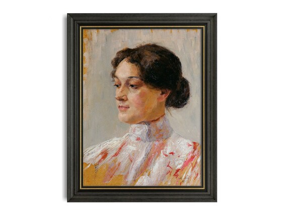 Digital Prints Woman Portrait Vintage Oil Painting Antique Printable ...