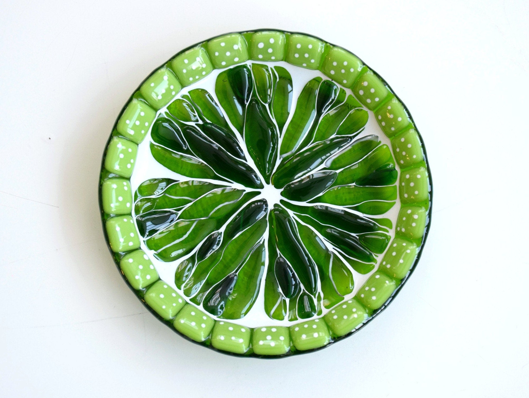 Small Decorative Fused Glass Plates for Sweets Dessert Etsy