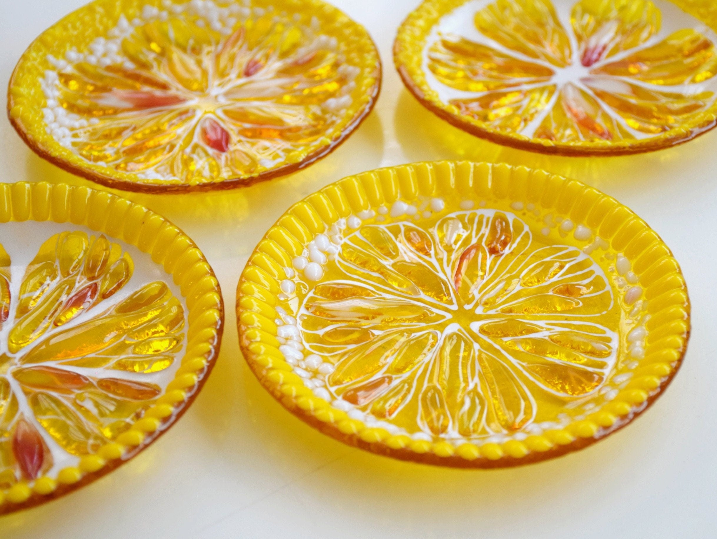 Small Decorative Fused Glass Plates for Sweets Dessert Etsy