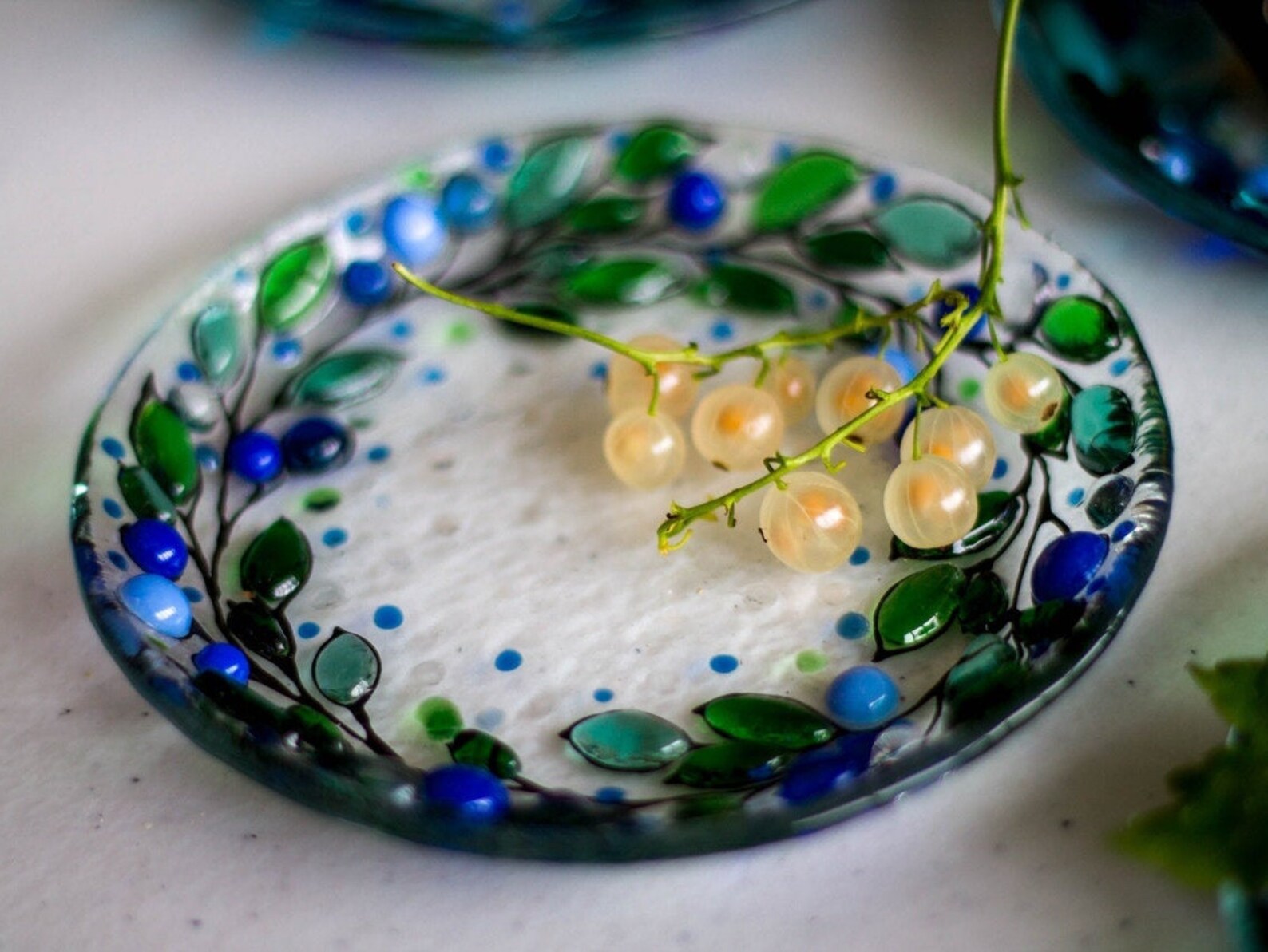 Fused glass appetizer plates Mini serving bowls handmade Etsy