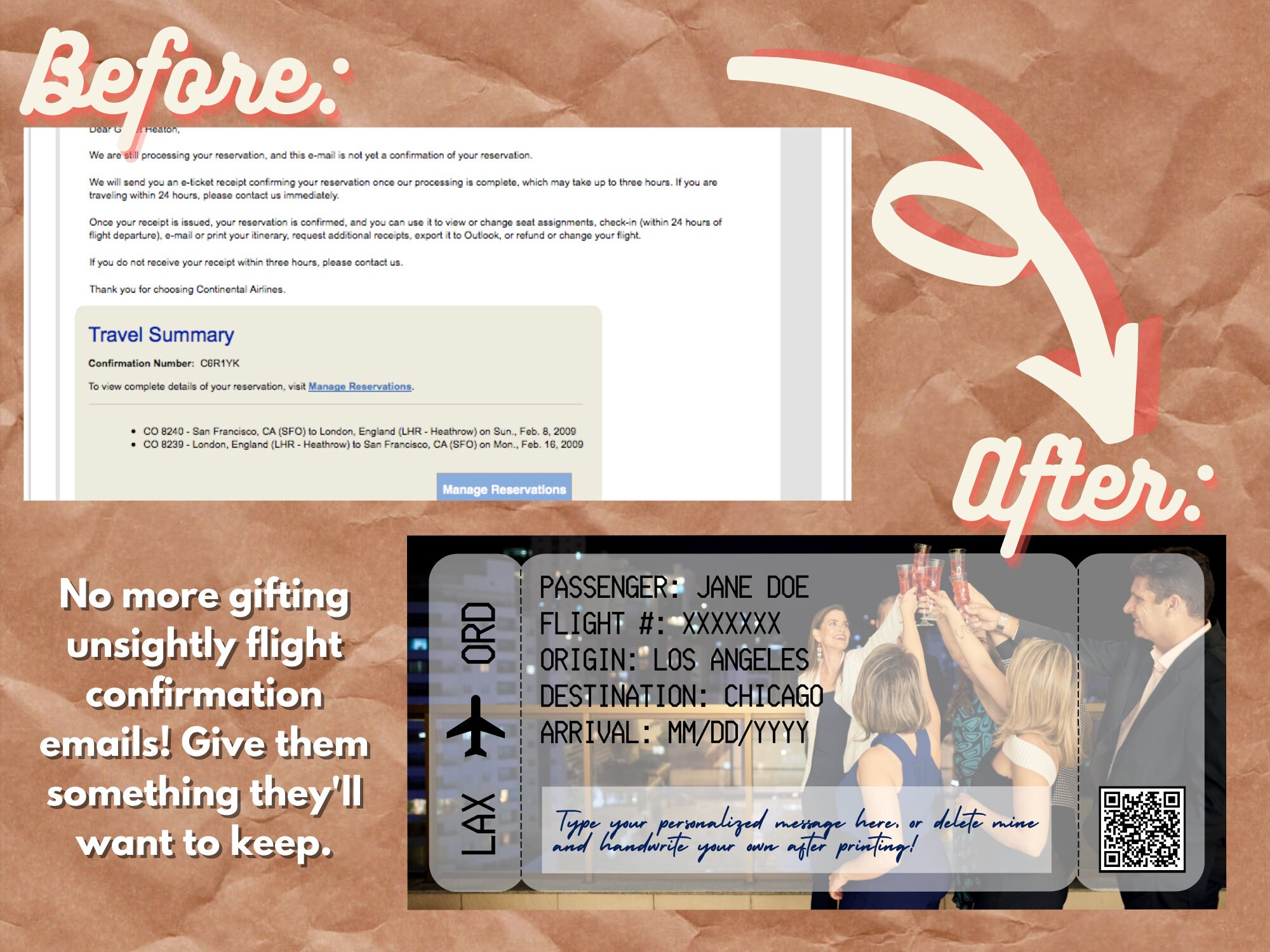  Canva Boarding Pass Template Surprise Trip Reveal Work Trip Etsy
