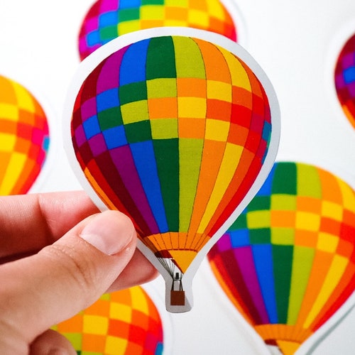 Hot Air Balloon Vinyl Sticker Etsy