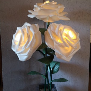 Giant Izolon Flower Lamp-Rose flowe - Flower Night Lamp - Large Flowers