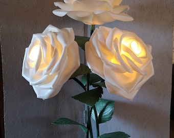 Lámpara gigante de flores Izolon - Rosa - Lámpara de noche con flores - Flores grandes