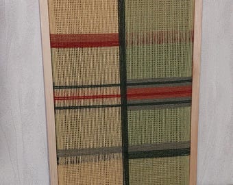 Modern Wall Art Handmade Minimalist Textile Artwork Framed Wool Wall Decor 40x61