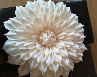 Lámpara de noche gigante de espuma con forma de flor de dalia - Decoración de pared