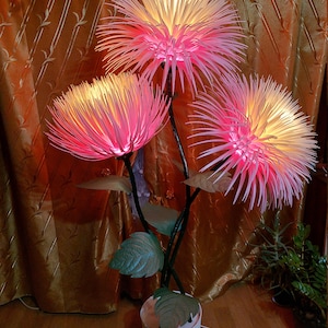 Giant foam Flower Lamp: Rose Night Light, Large Floral Decor