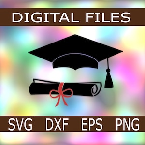 Graduierung Cap und Diplom Svg