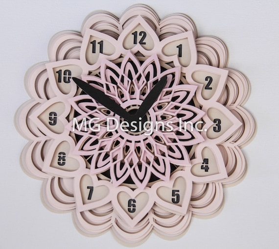 Download 3d Mandala Clock Svg Mgd2 3d Clock Mandala Cricut Etsy