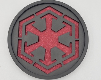 Sith Empire Acrylic & Cork Coaster - Star Wars - SWTOR- Not 3D Printed