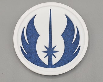 Posavasos de acrílico y corcho de la Orden Jedi - Artículos para beber de Star Wars (no impresos en 3D)