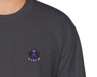 Embroidered DnD Mind Flayer Crewneck Sweatshirt