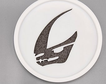 Mandalorian “Mudhorn” Acrylic & Cork Coaster – Star Wars Drinkware – Not 3D Printed