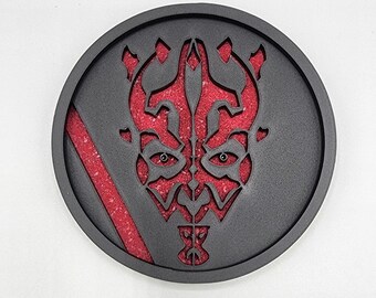 Shadow Lord - Acrylic & Cork Coaster - Star Wars - Not 3D Printed