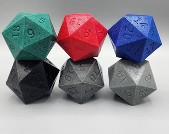 D20 Foam Dice (3in) - Squeezable D&D-Inspired Fidget – Tabletop Gift for RPG Fans