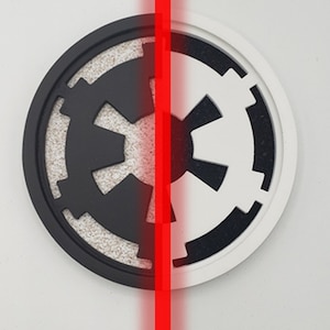 Imperial Acrylic & Cork Coaster – Black or White Versions – Not 3D Printed