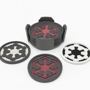 4[PACK] Dark Side Coasters + Imperial Holder - Sith Empire & Imperial Options